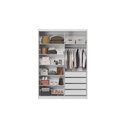Ver imagem 4 de Guarda-roupa Casal Riva Branco 2 Portas Deslizantes 4 Gavetas com Espelho | Liberty Móveis