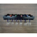 Ver imagem 2 de Porta Taças E Prateleira Adega Bar New Vinhos E Garrafas Preto Laca