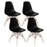 Conjunto 4 Cadeiras Charles Eames Eiffel Concha Fixa - PRETO - 1