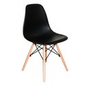 Ver imagem 2 de Conjunto 4 Cadeiras Charles Eames Eiffel Concha Fixa - PRETO