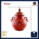 Ver imagem 2 de Potiche rústico de cerâmica brilhante com acabamento tipo glaze (45,5 x 38 x 49 cm)