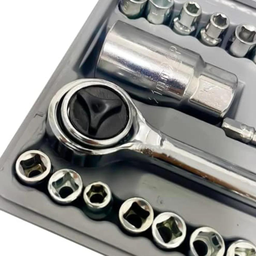Kit Jogo de Chave Catraca Reversivel Soquete 40 Peças Ferramentas Profissionais - 5