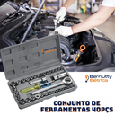 Ver imagem 2 de Kit Jogo de Chave Catraca Reversivel Soquete 40 Peças Ferramentas Profissionais