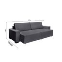 Ver imagem 2 de Sofá Dallas 2.90m Retrátil - Chumbo