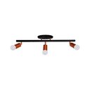 Ver imagem 1 de LUMINÁRIA SPOT TRILHO 3 LAMP E27 PRETO/COBRE - 6013/3 PT/CB