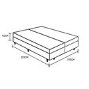 Ver imagem 2 de Cama Box com Baú King Bipartido Homequeen Suede Estrutura em Madeira Bege