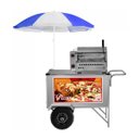 Ver imagem 1 de Carrinho de Pizza Inox Rodas Pneumáticas e Guarda Sol Cefaz