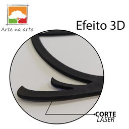 Placas Quadros Decorativos Home Sweet Home 3D em MDF 3mm - Preto - 5