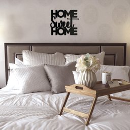 Placas Quadros Decorativos Home Sweet Home 3D em MDF 3mm - Preto - 2