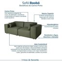 Ver imagem 4 de Conjunto Sofá 220cm e Puff 80cm Baobá CabeCasa MadeiraOriginals Verde Courino Musgo