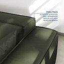 Ver imagem 6 de Conjunto Sofá 220cm e Puff 80cm Baobá CabeCasa MadeiraOriginals Verde Courino Musgo
