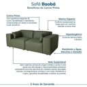 Ver imagem 4 de Conjunto Sofá 220cm e Puff 80cm Baobá CabeCasa MadeiraOriginals Verde Courino Musgo