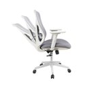 Ver imagem 6 de Cadeira Escritório Ergonômica NR17 Tela Mesh Base Giratória Apoio Lombar Braços Ajustáveis Gelo