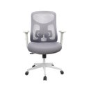 Ver imagem 2 de Cadeira Escritório Ergonômica NR17 Tela Mesh Base Giratória Apoio Lombar Braços Ajustáveis Gelo