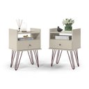 Ver imagem 1 de Conjunto de Mesas de Cabeceira Bl Cor Off White