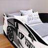 Cama Infantil Carro Drift Mini Cama Mdf Segura Decoração Quarto Menino - Branco/preto - Rpm Mó - 5