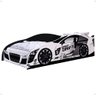 Cama Infantil Carro Drift Mini Cama Mdf Segura Decoração Quarto Menino - Branco/preto - Rpm Mó - 1
