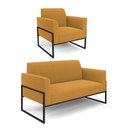 Ver imagem 1 de Namoradeira e Poltrona Industrial Alta Preto Marisa Bouclê D03 - D’Rossi