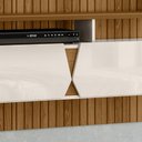 Ver imagem 6 de Painel para Tv Suspenso Intense Lukaliam até 55 Polegadas Efeito Ripado Freijó-off White