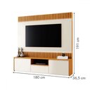 Ver imagem 3 de Estante para Tv até 58 Polegadas Boreal 3 Gavetas com Led Naturalle/off White - Mavaular