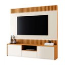 Ver imagem 2 de Estante para Tv até 58 Polegadas Boreal 3 Gavetas com Led Naturalle/off White - Mavaular