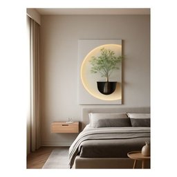 Quadro Decorativo Iluminação Led Lotus Decor Q3 Sala Hall Quarto - 3
