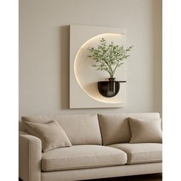 Quadro Decorativo Iluminação Led Lotus Decor Q3 Sala Hall Quarto - 2