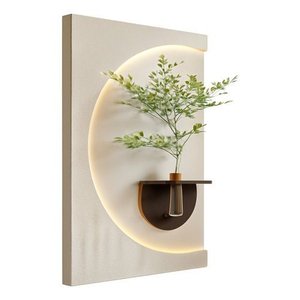 Quadro Decorativo Iluminação Led Lotus Decor Q3 Sala Hall Quarto