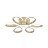 Plafon Moderno Dourado 50cm Led 48w 3 em 1 Bivolt Paris Luz - 1