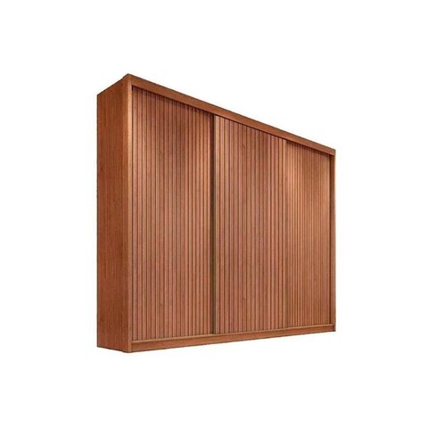 Guarda Roupa Casal 3 Portas 8 Gavetas - Diamond-cumaru/ripado 3d - Móveis Novo Horizonte