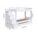 Ver imagem 4 de Treliche Infantil Solteiro com 05 Nichos e Cama Auxiliar Branco Grady Jm Móveis