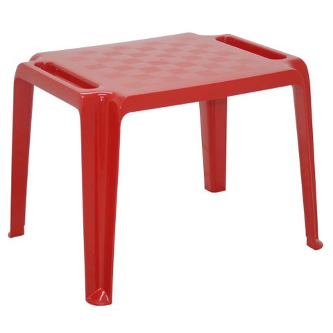 Mesa Infantil Dona Chica em Polipropileno Vermelho