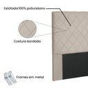 Ver imagem 4 de Cabeceira Solteiro 0,90m Esmeralda Suede Bege - Pallazio