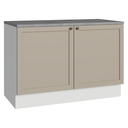 Ver imagem 1 de Balcão Gabinete de Pia 120 cm (com Tampo) Branco/Crema Vik Madesa
