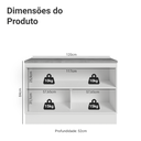 Ver imagem 4 de Balcão Gabinete de Pia 120 cm (com Tampo) Branco/Crema Vik Madesa