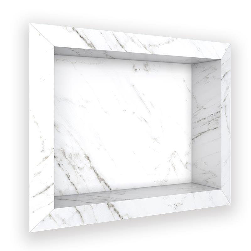 Nicho Para Banheiro 40x30X10 Porcelanato Polido Diamante Cozimax Branco - 1