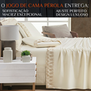 Ver imagem 2 de Conjunto de Lencol Casal King Size Pérola 400 Fios Toque Super Macio Supreme:palha