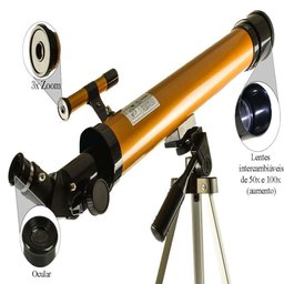 Telescópio Astronômico Refrator Profissional 50/100x Lorben - 3