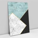Ver imagem 1 de Quadro Decorativo em Canvas Geométrico Mármore Luxo Prime TaColado Moldura Preta 90 x 60cm