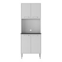 Ver imagem 5 de Paneleiro 63cm 4 Portas para Micro-ondas Xangai Multimóveis Mp2245 Branco
