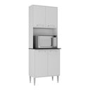 Ver imagem 1 de Paneleiro 63cm 4 Portas para Micro-ondas Xangai Multimóveis Mp2245 Branco