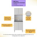 Ver imagem 2 de Paneleiro 63cm 4 Portas para Micro-ondas Xangai Multimóveis Mp2245 Branco