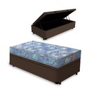 Ver imagem 1 de Cama Box com Baú Solteiro Marrom + Colchão de Espuma D20 Gazin Supreme 78x188x47cm