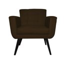 Ver imagem 3 de Conjunto 2 Poltrona Estofada Salão de Beleza Geovana Suede Marrom - LM DECOR