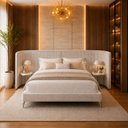 Ver imagem 1 de Cama Casal King e Cabeceira Curva Fernanda Bouclê Moscow Design Moderno