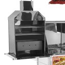 Ver imagem 3 de Carrinho 3 em 1 Cefaz Hot Dog, Lanche Churrasco Luxo Branco Rodas Pneumáticas e Guarda Sol Blc12p/