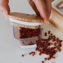 Ver imagem 6 de Kit 3 Organizadores de Gaveta de Bambu Modular com 9 Porta Temperos Herméticos Talheres e Utensilios