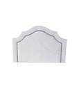 Ver imagem 2 de Cabeceira Provençal Solteiro Deluxe Veludo Off White Tachas