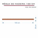 Ver imagem 4 de 5 Régua 100 cm Madeira Modelagem Estilista Corte Costura FNX