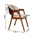 Ver imagem 3 de Kit 4 Cadeiras Sala de Jantar Premium com Braço Madeira Maciça Movellu Home